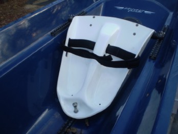 Clog stretcher installed on Peinert Dolphin rowing shell
